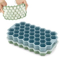 2 Pack Small Silicone Ice Cube Trays for Freezer with Lids, Emptycolor
