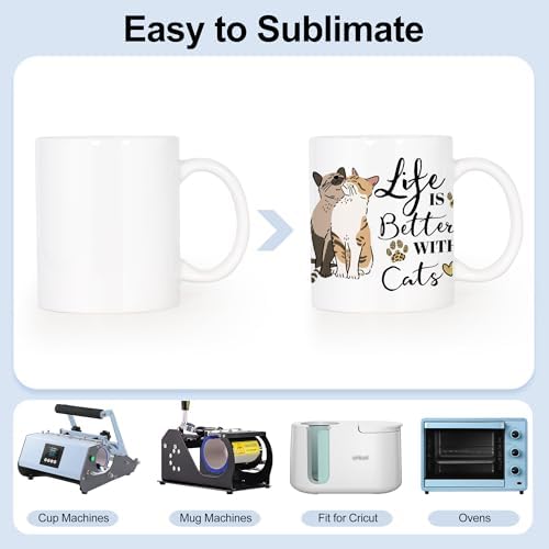 16Pack Sublimation Mugs Blanks, 11oz Sublimation Coffee Mug Bulk
