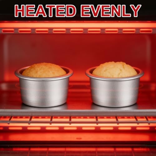 Zerodeko 4 pcs Mini Round Cake Pans with Removable Bottom 2.51 X 1.96