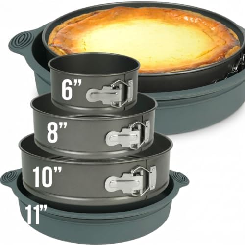 Cheesecake Baking Pans, Non-stick Springform Pan Set & Silicone Sleeve