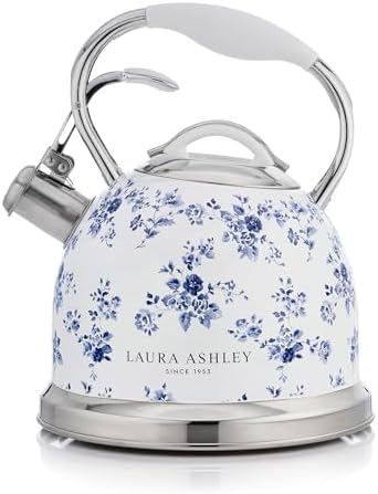 Laura Ashley China Rose Whistling Tea Kettle