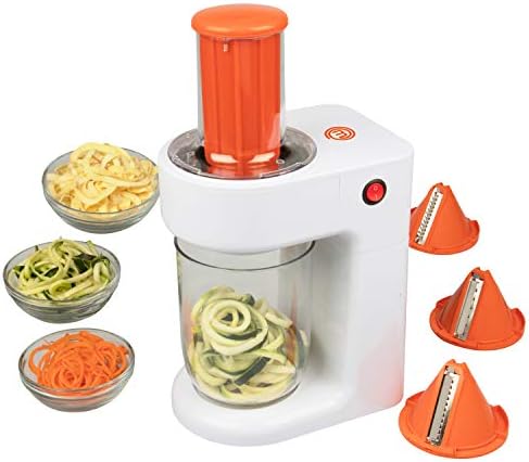 MasterChef Electric Spiralizer- 3in1 Vegetable Noodle, Homemade Pasta