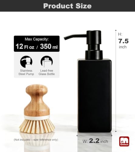 GMISUN Black Soap Dispenser, 12oz