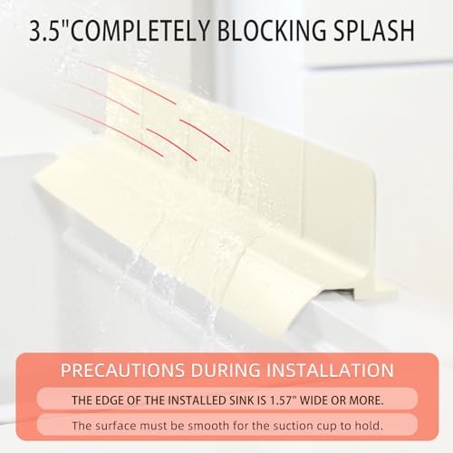 23" Ultra Silicone High Sink Splash Guard, Beige