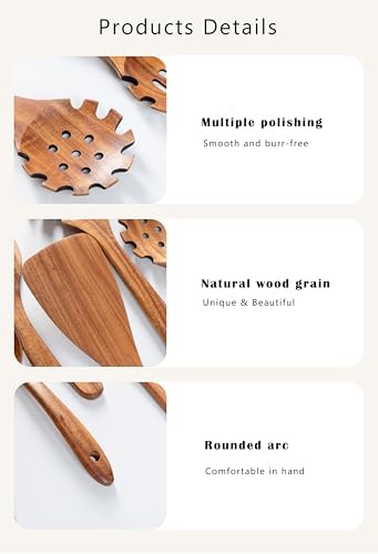 9-Piece Acacia Wood Cooking Utensil Set