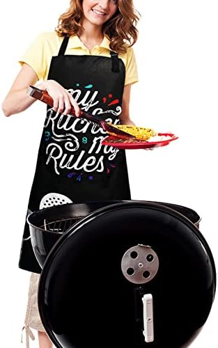 Adjustable Waterproof Apron Bib Apron with 2 Pockets Cooking Kitchen