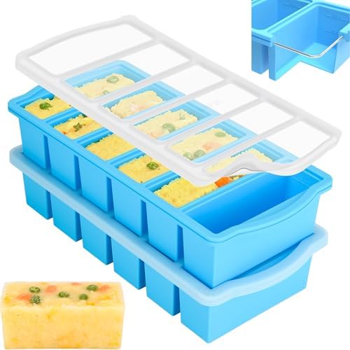 Silicone Freezer Molds with Lids, 1/2 Cup Soup Freezer Container