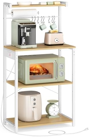 VASAGLE 4-Tier Kitchen Bakers Rack, 23.6-Inch Wide