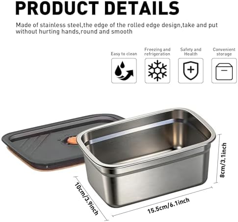 1.5L Replaceable Container for Heated Lunch Box Stainless Steel 304 SS