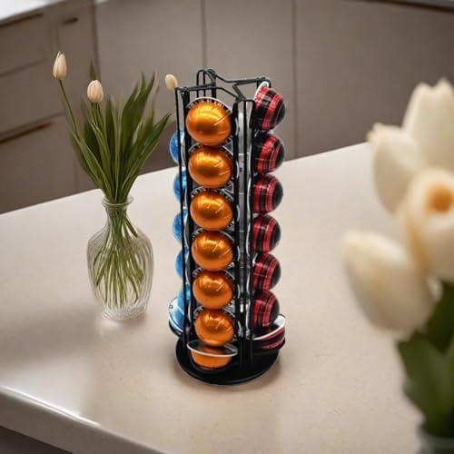 Miuly Nespresso VertuoLine Capsule Holder, 28 Pods, Black