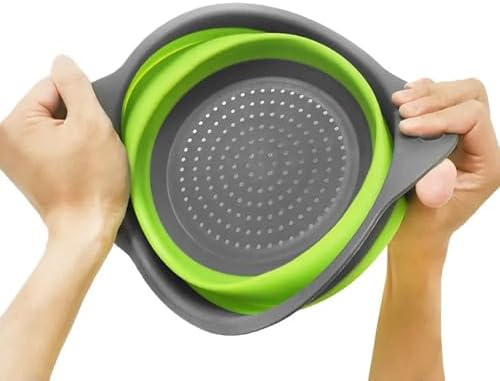 Silicone Collapsible Colander Vegetable Fruit Washing Strainer