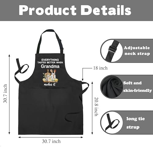 Nana Gifts for Grandma Adjustable Apron with Pockets, Grandma Gifts
