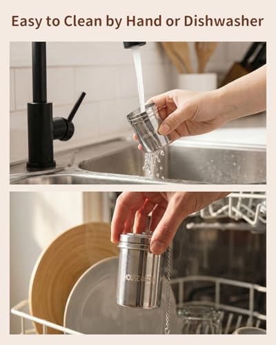 HOUSE AGAIN Large Tea Infuser with Scoop, 304 Stainless Steel Tea