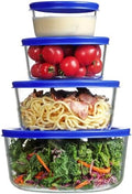 Vtopmart 4 Pack Glass Bowls with Lids (1, 2, 4, 7 Cup)