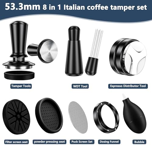 54mm Espresso Accessories Kit,WDT Tool Espresso Machine Tamper Tools