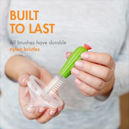 Boon Cacti Bottle Cleaning Brush Set, 4 Count