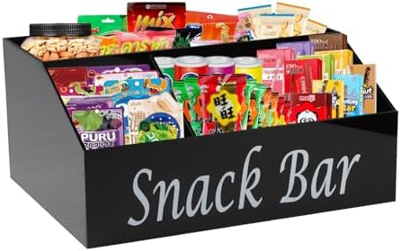 Snack Organizer for Countertop - Acrylic Storage Container With 4