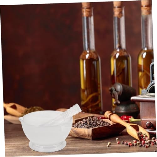 Glass Bowl with Pestle 75ml Set, Grinding Mixer for Laboratory Kitchen