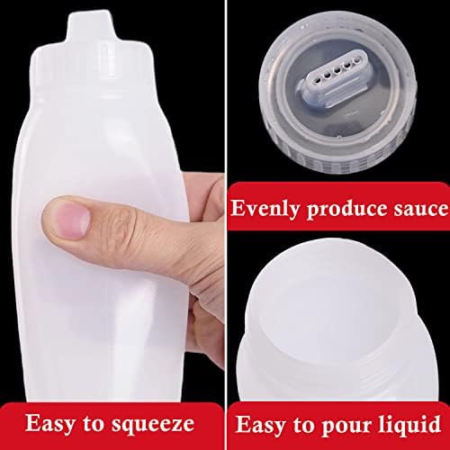Condiment Porous Squeeze Bottles, Small Salad Dressing & Sauce