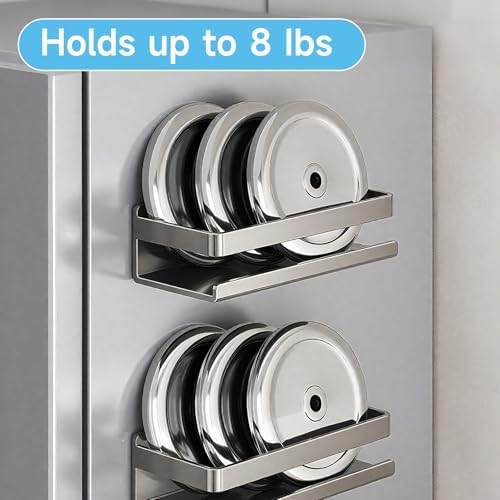 4 Pack Metal Magnetic Shelf, Small Kitchen Organization