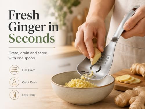 5-in-1 Stainless Steel Cooking Spoon, Multifunctional Stainless Steel