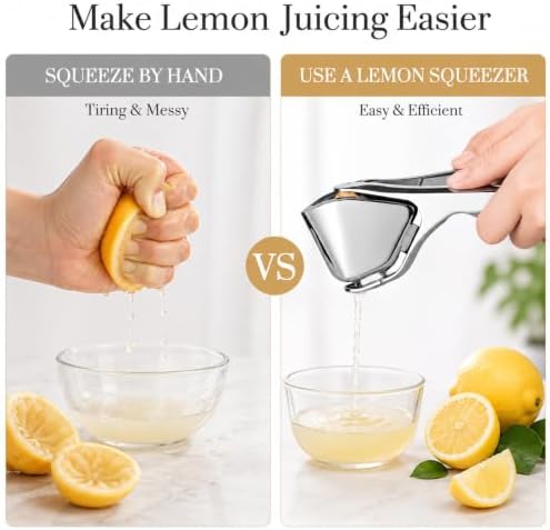 Arel Stainless Steel Lemon Squeezer, Manual Citrus Juicer