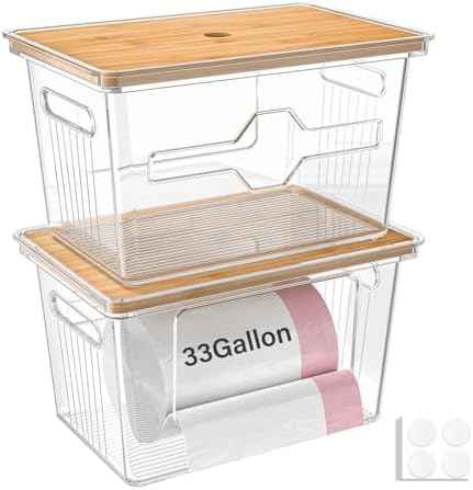 Trash Bag Dispenser, 2 Pack, Extra Large, 33Gal
