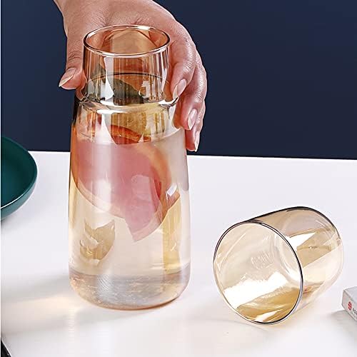 Yalucky Bedside Water Carafe Set with Tumbler, Bedside Carafe and