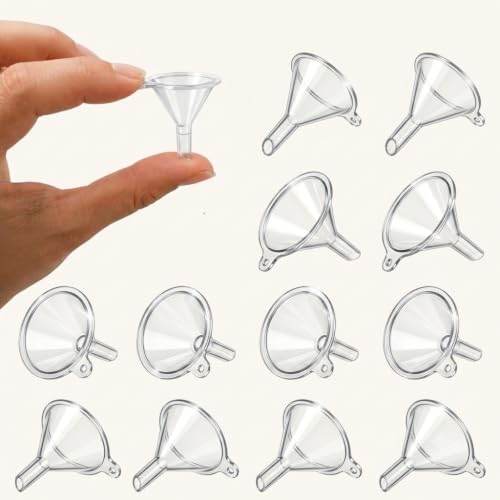 12-Pack Precision Mini Funnels, 6mm Narrow Spout, Essential Oils
