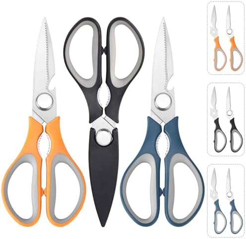 3-Pack Kitchen Shears Heavy Duty All Purpose Stainless Steel Scissors