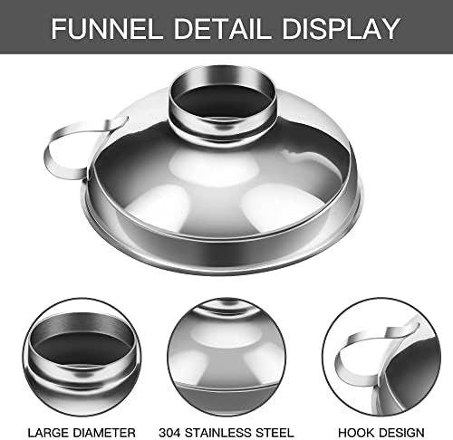 2 PCS Canning Funnel for Wide and Regular Jars, Wide Mouth Funnel