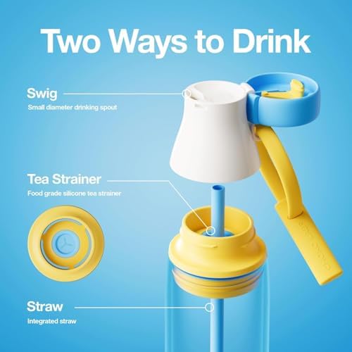 CHAKO LAB 17oz Insulated Water Bottle | Dual Drinking Modes | Two