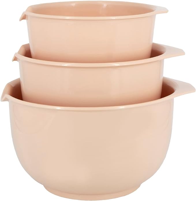 Glad Mixing Bowls with Pour Spout| Nesting Design Saves Space | Non-Slip by GladTrashFoodStorage