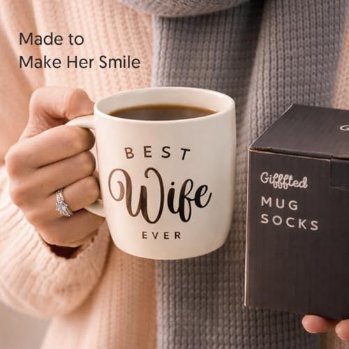 Triple Gifffted Worlds Best Wife Ever Coffee Mug and Socks Gift Set