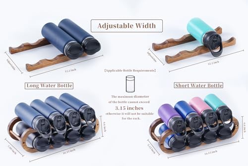 Wine Rack for Cabinet and Countertop - Adjustable in 2 Sizes - 3 Pack