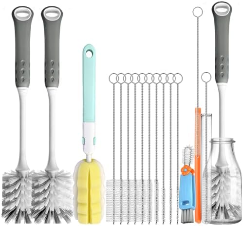 14 Pcs Bottle Brush Cleaner Set for Bottles, Cups and Straws Cleaning