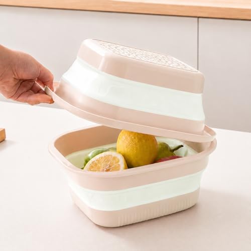 Collapsible Colander and Wash Basin Set, Pink