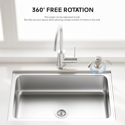 SAMODRA Built-in Kitchen Sink Soap Dispenser, Brushed Nickel