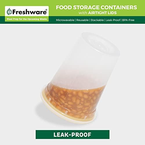 Freshware Food Storage Containers [24 Set] 32 oz Plastic Deli