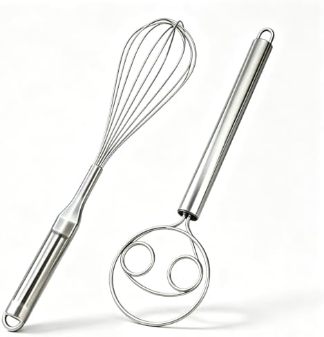 Danish Dough Whisk and Balloon Whisk Set, 2-Piece 12 Inch 316
