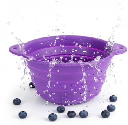 Silicone Strainer with Dual Handles, Heat-Resistant Collapsible