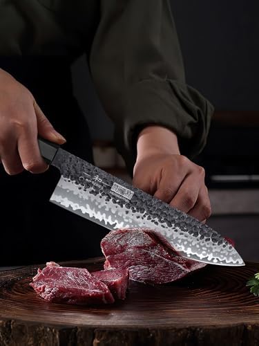 HOSHANHO 7-Piece Japanese Kitchen Knife Set with Block
