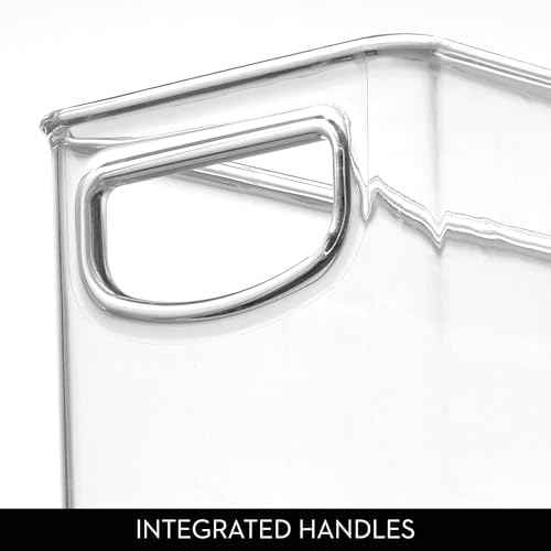 iDesign Plastic Stackable Pantry Bin, Set of 2, Clear
