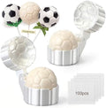 2 Pcs Soccer Cake Pop Mold with 100 Pcs Sticks, Soccer Mold