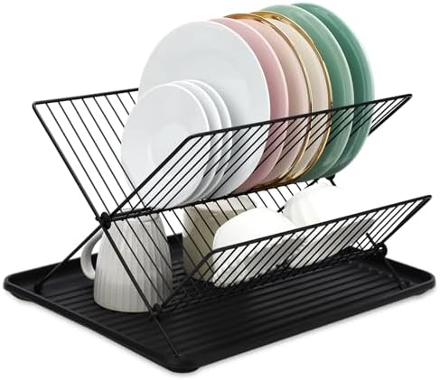 RV Foldable 2-Tier Stainless Steel Dish Drying Rack