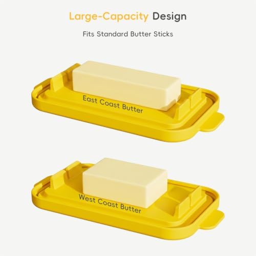 Butter Dish with Lid for Countertop, Butter Holder With Airtight