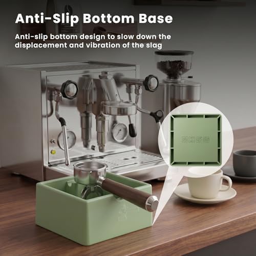 Solid Silicone Espresso Knock Box, Quiet Coffee Puck Box, Non-Slip