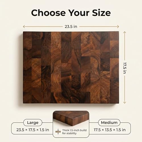 Walnut Butcher Block Cutting Board, Large