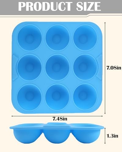 2 Pack Silicone Egg Bite Molds 9-Cavity Silicone Muffin Pans for