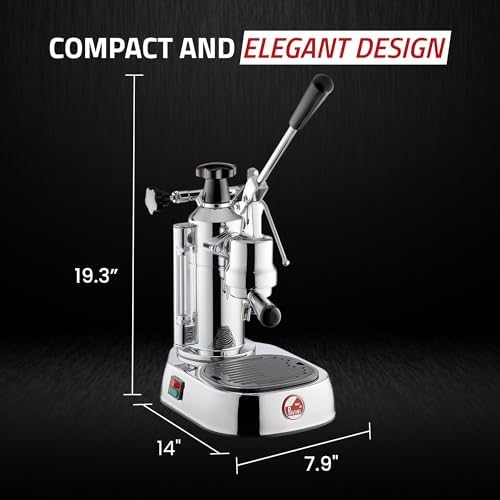La Pavoni EPC-8 Europiccola Lever Espresso Machine, Chrome and Silver